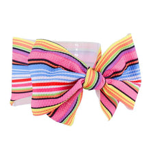 Load image into Gallery viewer, Handmade Bow Flowers Baby Headbands Printed Bowknot Elastic Baby Turban Newborn Hair Accessories For Baby Girls
