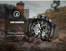 Load image into Gallery viewer, NEW Sport Analog-Digital Watch For Men and Woman  Waterresistant 50M Professional Waterproof Quartz Large Dial Military Wristwatches  With Night Mode
