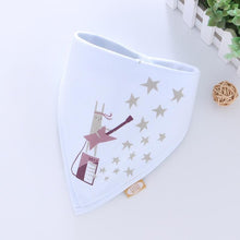Load image into Gallery viewer, Cotton Cartoon Bandana Feeding Saliva Towel Waterproof Bibs For Baby Burp Accessory Adjustable Button Durable Baby Towels
