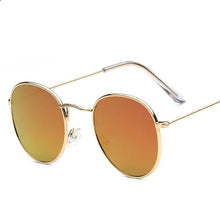 Load image into Gallery viewer, 2019 retro round sunglasses women men brand designer sun Glasses for women&#39;s Alloy mirror sunglasses lentes female oculos de sol
