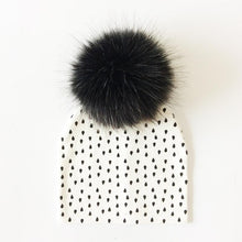 Load image into Gallery viewer, Luxury Modern Baby Hat Cotton Printing Hat With Pompon For Girls Autumn Winter Boys Caps Children Bonnet For Kids
