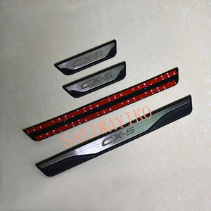 FIT For Mazda CX-5 Cx5 2012 2014  2016 2017 2021 Door Sill Scuff Plate Welcome Pedal Stainless Steel Car Styling Car Accessories