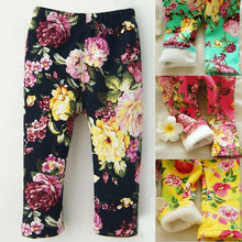 Load image into Gallery viewer, New Luxury Autmn Print Design For 0-2 Years Kids Winter Baby Girls Leggings Floral Print Casual Thick Pants for Kids clothing Cotton Warm Children's Trousers
