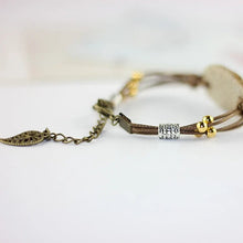 Load image into Gallery viewer, Traditional Boondoggle Colored Glaze Ceramic Bracelets Beads Folk Style Women&#39;s Fashion Jewelry #1880
