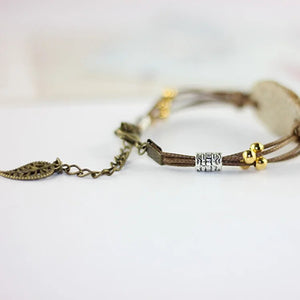 Traditional Boondoggle Colored Glaze Ceramic Bracelets Beads Folk Style Women's Fashion Jewelry #1880