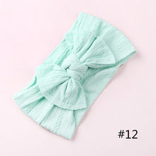 Load image into Gallery viewer, Modern Braid Nylon Bow Knot Solid Wide Nylon Headbands Turban Baby Girls Head Wrap For Girls

