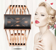 Load image into Gallery viewer, Elegant Womens Watch Luxury Fashion Rose Gold Bangle Bracelet Watch Women Dress Clock Female Lady Saati Girls Wristwatch For Women and Girls
