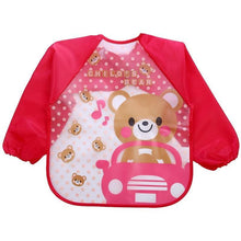 Load image into Gallery viewer, Waterproof Long Sleeve Girl Bibs Kids Burp Cloth Feeding Bib with Pocket Bib For Kids

