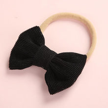 Load image into Gallery viewer, Baby Headband Bow Headbands For Girl Corduroy Head Band Thin Nylon Hairband Newborn Kids Hair Accessories Bow For Kids
