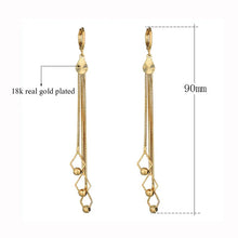 Load image into Gallery viewer, Women&#39;s Long Tassel Drop Earrings For Women Wholesale Female Gold Color Elegant Kpop Bridal Party Jewelry EH334 Oorbellen
