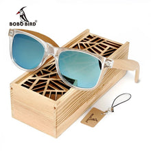 Load image into Gallery viewer, BOBO BIRD Coated Sunglasses for Men and Women Polarized Bamboo Holder Sun Glasses With Wood Gifts Box Cool Beach Oculos
