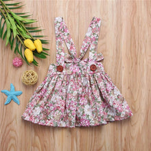 Load image into Gallery viewer, Luxury Modern Summer Fashion Toddler Kids Baby Girls Floral Printing Sleeveless Clothes Party  Strap Tutu Dress For Girls
