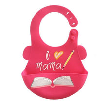 Load image into Gallery viewer, Bibs Waterproof Silicone Feeding Baby Saliva Towel Newborn Cartoon Aprons Baby Bibs Adjustable
