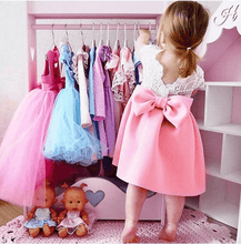 Load image into Gallery viewer, Luxury Modern Elegant Baby Girl Tops Bow Dresses Lace Ball Gown Tutu Party Dress Sundress Baby Girls Princess Clothing Style
