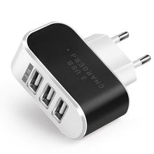 Load image into Gallery viewer, 3 Ports USB Charger 5V 2A USB Wall Power Adapter EU Charger Quick Charging Ideal Phone Charger
