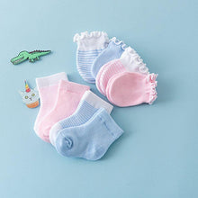 Load image into Gallery viewer, 4 Pairs Children Newborn Socks Gloves Anti-scratch Breathable Elasticity Protection For Babies
