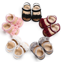 Load image into Gallery viewer, Princess Cute Baby Girls Newborn Infant Floral Sandals Soft Crib Walkers Breathable Shoes Best Baby Gift
