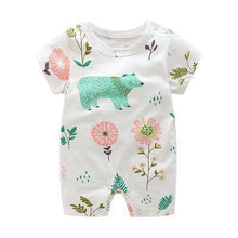 Load image into Gallery viewer, Summer Short Sleeved Girls Dress Baby Romper Cotton Newborn Body Suit Baby Pajama Boys Rompers
