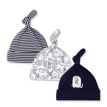 Load image into Gallery viewer, Printed Baby Hats &amp; Caps For Newborn Baby Accessories In Elegant Modern Design Set Of 3PCS For Baby Kids
