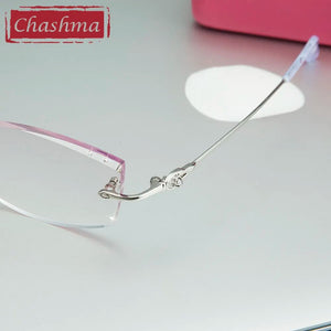 Chashma Brand Women's Frame Degree Eyeglasses Transparent Glasses Women Diamond Tint Lenses oculos de grau feminino