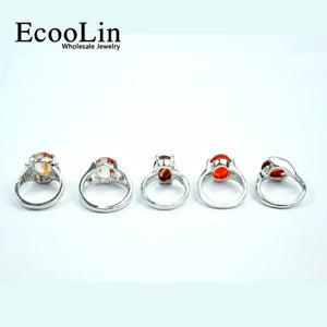 50Pcs Natural Stone Women's Rings For Women Fashion Jewelry Wholesale Bulks Lots Hot Sale LR4009