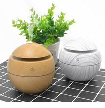Load image into Gallery viewer, Mini Air Humidifier Ultrasonic USB Aroma Wood Grain LED Night Light  Electric Essential Oil  Diffuser Aromatherapy Home
