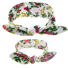 Load image into Gallery viewer, Mother &amp; Baby Headbands Print Floral Elastic Hair Bands Parent-Child Hair Accessories Bow For Baby Girls Bow in Modern Design
