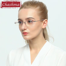 Load image into Gallery viewer, Chashma Brand Women&#39;s Frame Degree Eyeglasses Transparent Glasses Women Diamond Tint Lenses oculos de grau feminino
