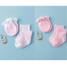 Load image into Gallery viewer, 4 Pairs Children Newborn Socks Gloves Anti-scratch Breathable Elasticity Protection For Babies
