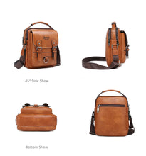 Load image into Gallery viewer, JEEP BULUO Multi-function Business Handbags Men New Man&#39;s Shoulder Bag Large Capacity Leather Messenger Bag Crossbody Big Brand
