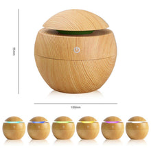 Load image into Gallery viewer, USB Aroma Humidifier Essential Oil Diffuser Ultrasonic Cool Mist  Air Purifier 7 Color Change LED Night Light
