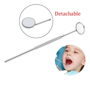 Dental Mouth Mirror Multifunction Checking The Inside of The Oral Cavity Stainless Steel Handle Tool Detachable Mirror Head