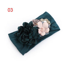 Load image into Gallery viewer, Luxury Handamde Pearl Baby Kids Fashion Headbands Nylon Flower Girl Hairband Pearl Turban Soft Bow
