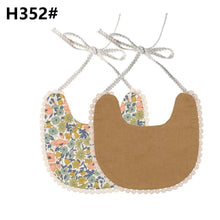 Load image into Gallery viewer, Handmade Luxury Floral Baby Bib Accessories Burp Cloths Newborn Baby Boy Girl Kids Cartoon Bibs 100% Cotton Linen Waterproof Saliva Bib For Kids
