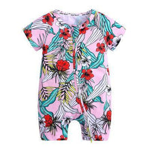 Load image into Gallery viewer, Summer Newborn Fashion Boy and Girls Printed Flower Short-sleeved Romper /  jumpsuit For Kids
