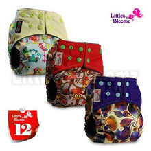 Load image into Gallery viewer, Modern Luxury Printed Washable Real Cloth Pocket Nappy,3 nappies/diapers Set For Girls and Boys Baby In Elegant Style
