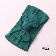 Load image into Gallery viewer, Modern Braid Nylon Bow Knot Solid Wide Nylon Headbands Turban Baby Girls Head Wrap For Girls
