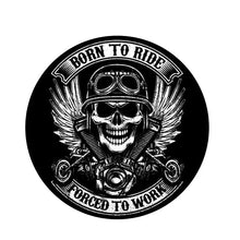 Load image into Gallery viewer, YJZT 12CM*12CM BORN TO RIDE Skull Car Sticker Funny Decal Car Accessories 6-2255
