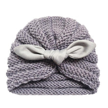 Load image into Gallery viewer, Handmade Knitted Winter Baby Hat for Girls Candy Color Enfant Baby Beanie Turban Hats Newborn Baby Cap
