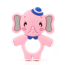 Load image into Gallery viewer, Baby Silicone Teethers BPA Free Teething Toy Animal Dog Koala Owl Elephant Baby Ring Teether Silicone Beads For Kids and Baby
