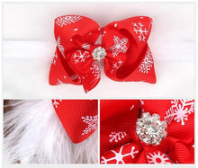 Load image into Gallery viewer, Christmas Baby Girl Headband Hair Accessories Cloth Tie Newborn Headwear Ribbon Bow For Girls
