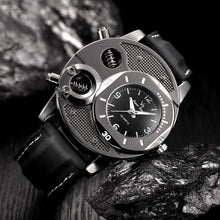 Load image into Gallery viewer, Men Watch With Hardlex Glass and Leather High Quality Band Modern Luxury Style Unique Design Perfect Gift
