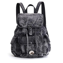 Load image into Gallery viewer, Women&#39;s Backpack Denim Daily Backpack Vintage Backpacks Travel Lay Bag  Rucksack Backpack mochila
