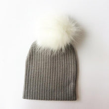 Load image into Gallery viewer, Trend New Winter Children Boy Girl Crochet Artificial Pompom Hat Knitted Toddler Kids Caps With Pompon Baby Beanie For Girls and Boys
