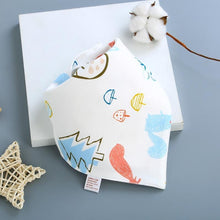Load image into Gallery viewer, Cotton Cartoon Bandana Feeding Saliva Towel Waterproof Bibs For Baby Burp Accessory Adjustable Button Durable Baby Towels
