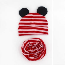 Load image into Gallery viewer, Baby Hat Cotton Ear Cap For Boys And Girls Winter Hat Scarf Set Children Boys Cap Scarf
