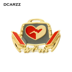 DCARZZ Defibrillator Brooch Medical Fashion Jewelry Gift for Doctor/Nurse/Medical Student Pin Women Jewelry