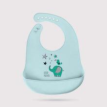 Load image into Gallery viewer, Bibs Waterproof Silicone Feeding Baby Saliva Towel Newborn Cartoon Aprons Baby Bibs Adjustable

