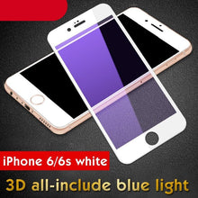 Load image into Gallery viewer, 3Pcs/lot for iphone glass Protective glass iphone Full Cover Tempered Glass for iphone 6 7 8 Screen Protector For iphone 8 Plus Full Coverage Tempered Glass Screen Protector Film Edge
