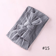 Load image into Gallery viewer, Modern Braid Nylon Bow Knot Solid Wide Nylon Headbands Turban Baby Girls Head Wrap For Girls

